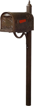 Copper Hummingbird Mailbox with Locking Insert and Mailbox Post V206268