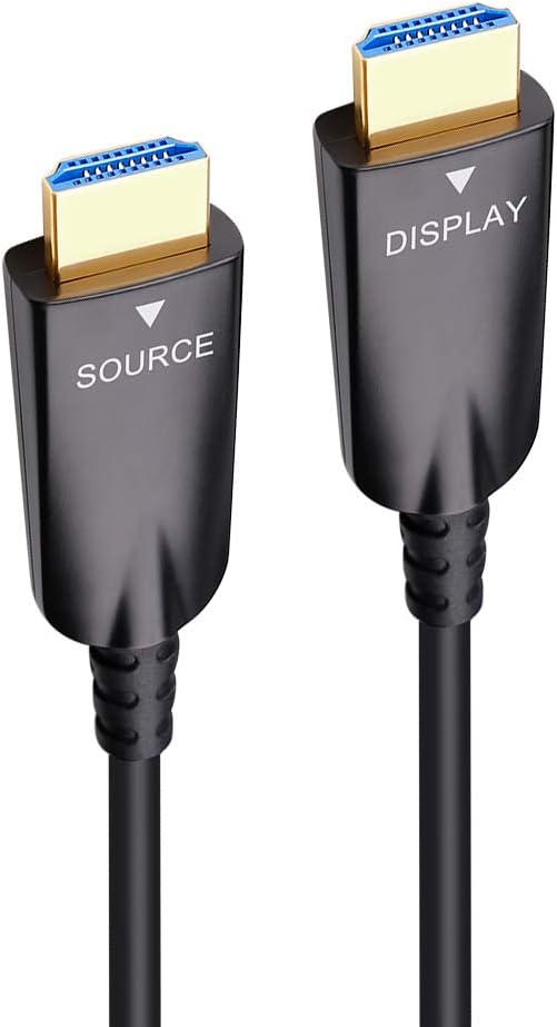 100ft Black Fiber Optic HDMI Cable 4K 30Hz 1080p 60Hz B4722