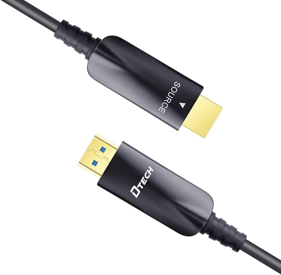 100ft Black Fiber Optic HDMI Cable 4K 30Hz 1080p 60Hz B4722
