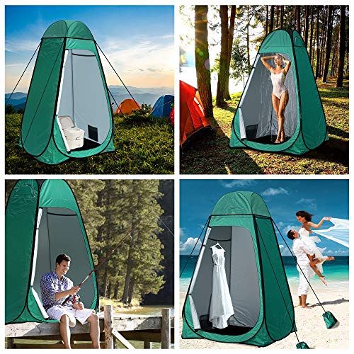 Pop-Up Privacy Tent Camping Portable Toilet Tent Outdoor Bathroom Changing Dressing Room Instant Privacy Shelters Extra-Tall UPF 50+ V8068