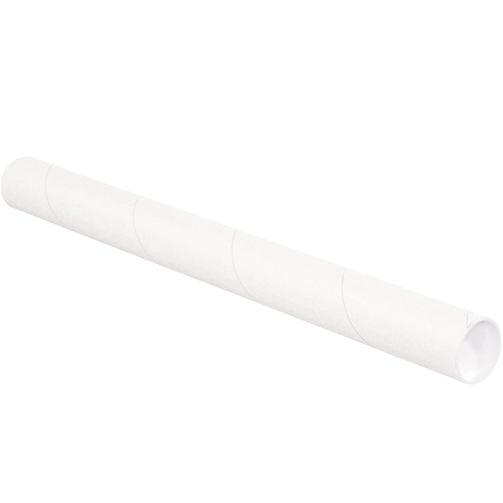 White Mailing Tubes with Caps T1597