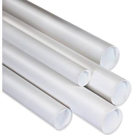 White Mailing Tubes with Caps T1597