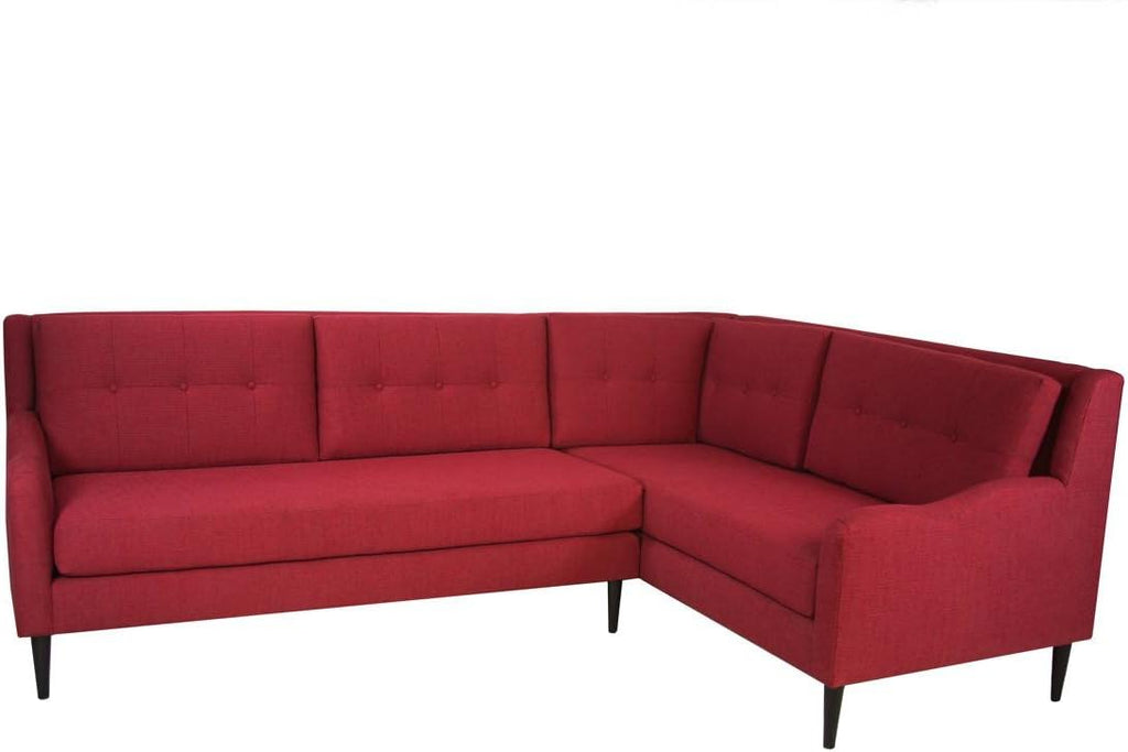 Red Mid-Century Sectional Sofa A5158