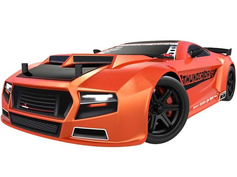 1/10 Scale Belt Drive Electric Orange Drift Car J103