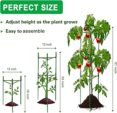 3 Packs Deformable 48inch Tomato Cages Plant Supports L530705