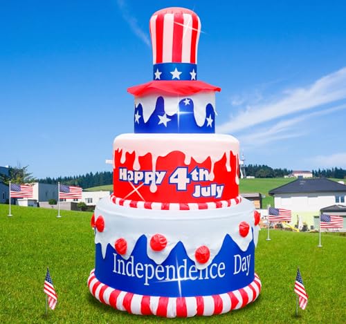 6 FT Inflatables Cake with LEDs Patriotic Decor L4383