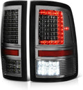 C-Shape Full LED Tail Light Lamp Matte Black Housing Smoke Lens Driver & Passenger Side G457