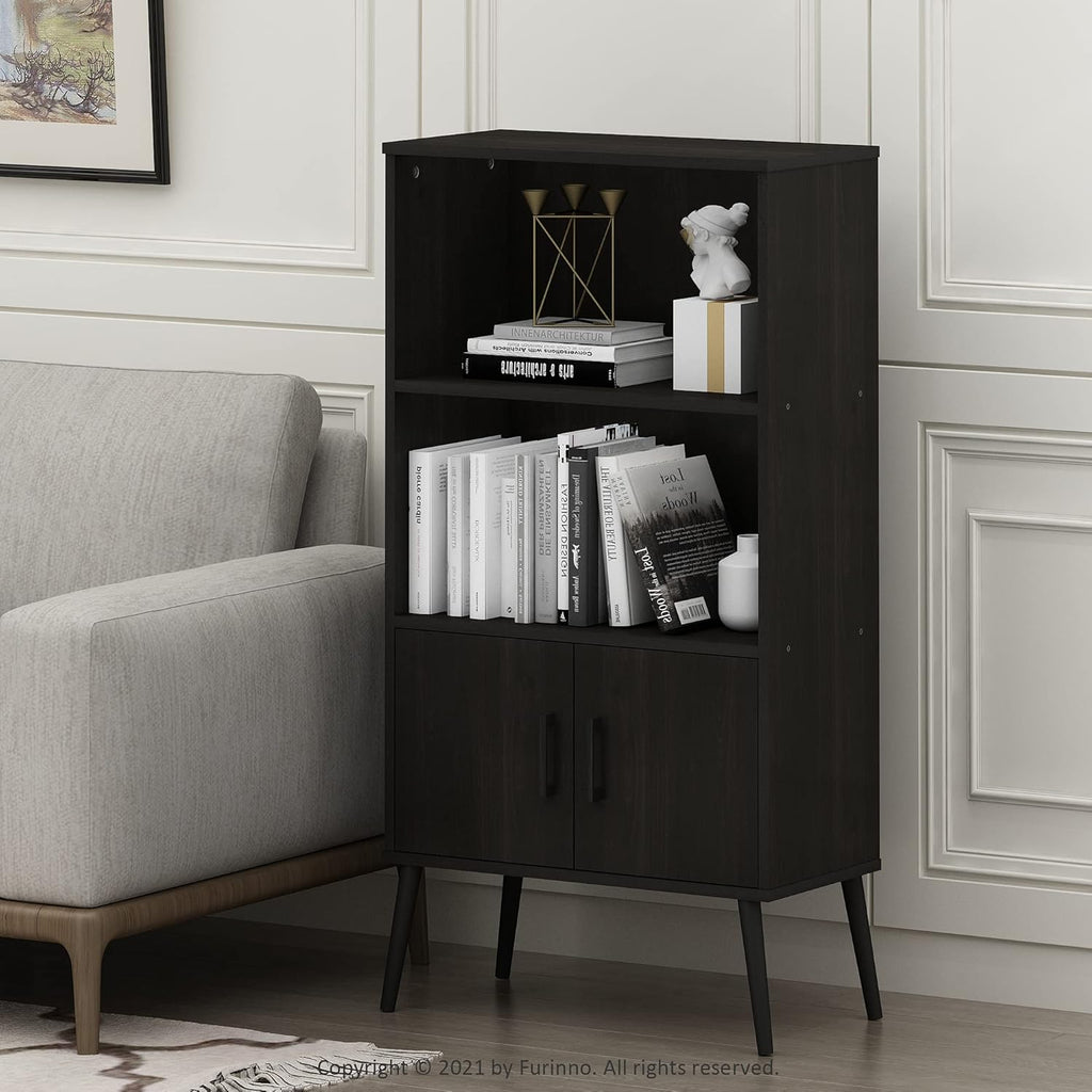 Espresso Accent Cabinet with Wood Legs X659578