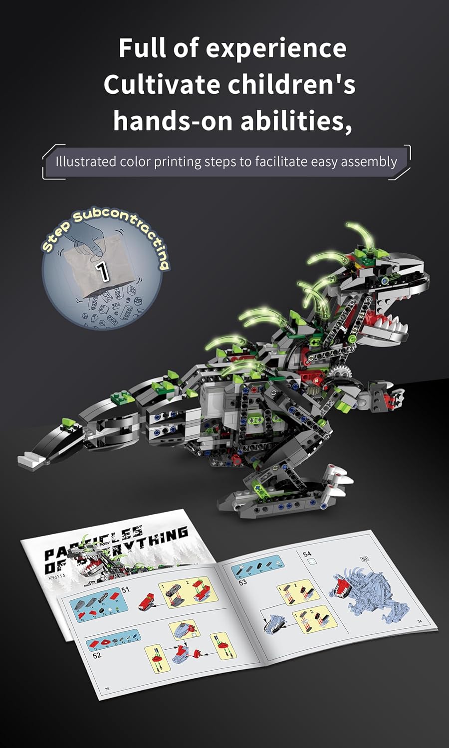 2 in1 Dinosaur Robot Building Kits X83878