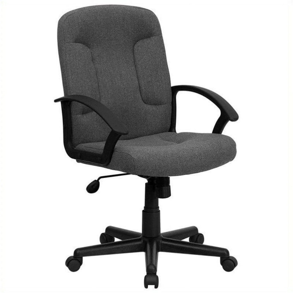 Gray Mid Back Office Chair with Nylon Arms S264