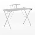 White Gaming Desk with Cup Holder C510086