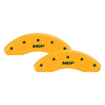 4 Caliper Covers Yellow Finish Black G691
