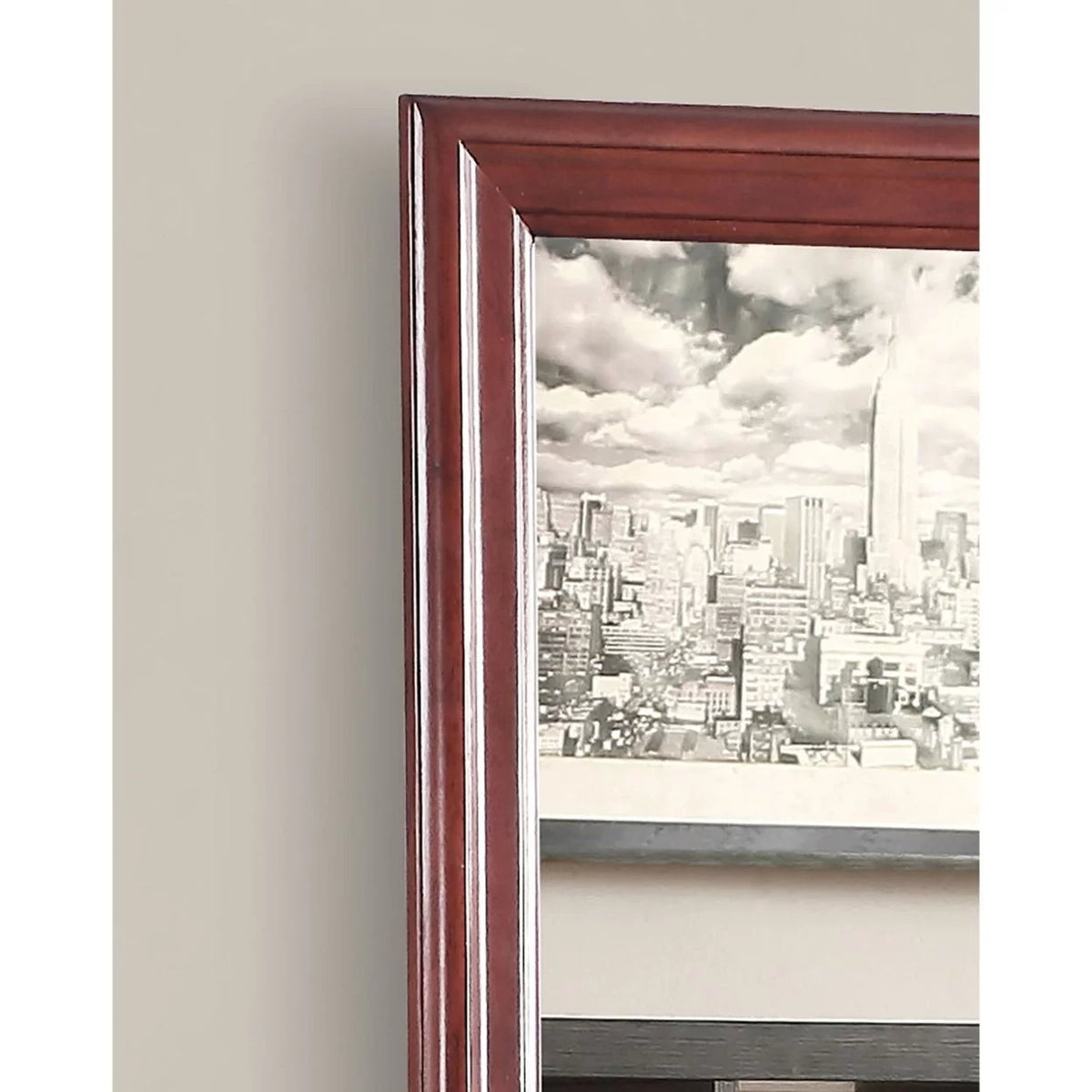 38 in. Square Wood Framed Dresser Mirror E908221