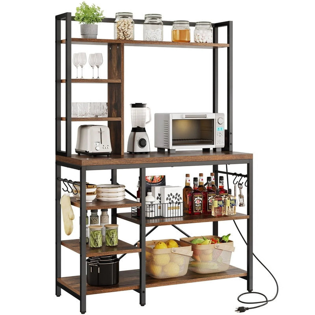 8 Tier Kitchen Bakers Rack with Power Outlets G630999