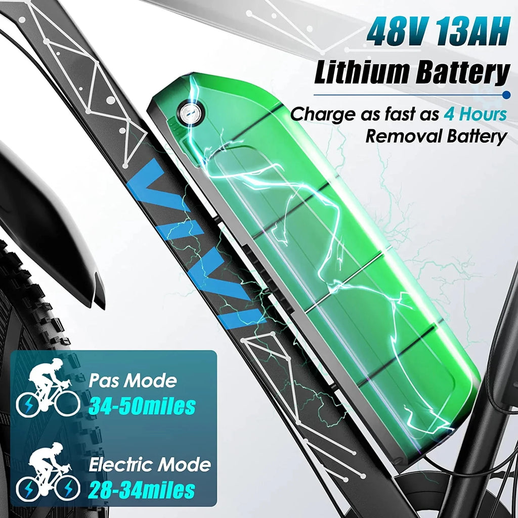 26 x 4.0 Fat Tire 500W All Terrain Electric Bike S734