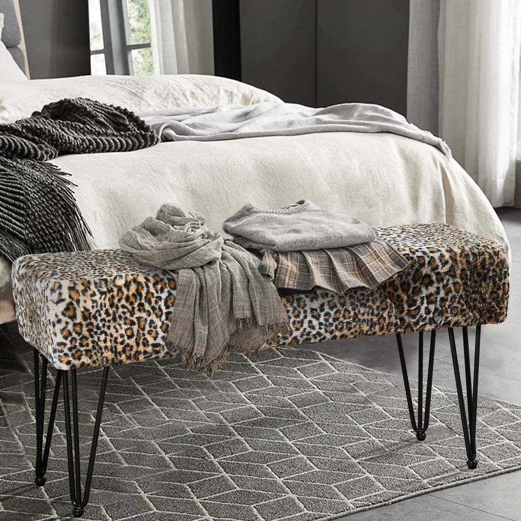 Faux Fur Ottoman A67532