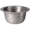 Solid Hand Hammered Copper 16-inch Diameter Large Round Bar/Prep Sink Y4857