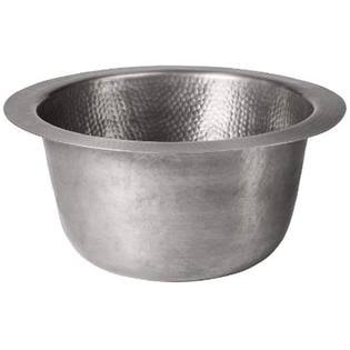 Solid Hand Hammered Copper 16-inch Diameter Large Round Bar/Prep Sink Y4857