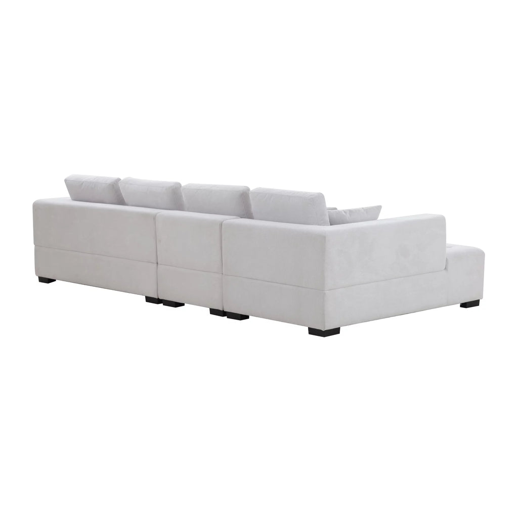 134'' Beige L-Shape Sectional Sofa Q11576