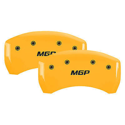 4 Caliper Covers Yellow Finish Black G691