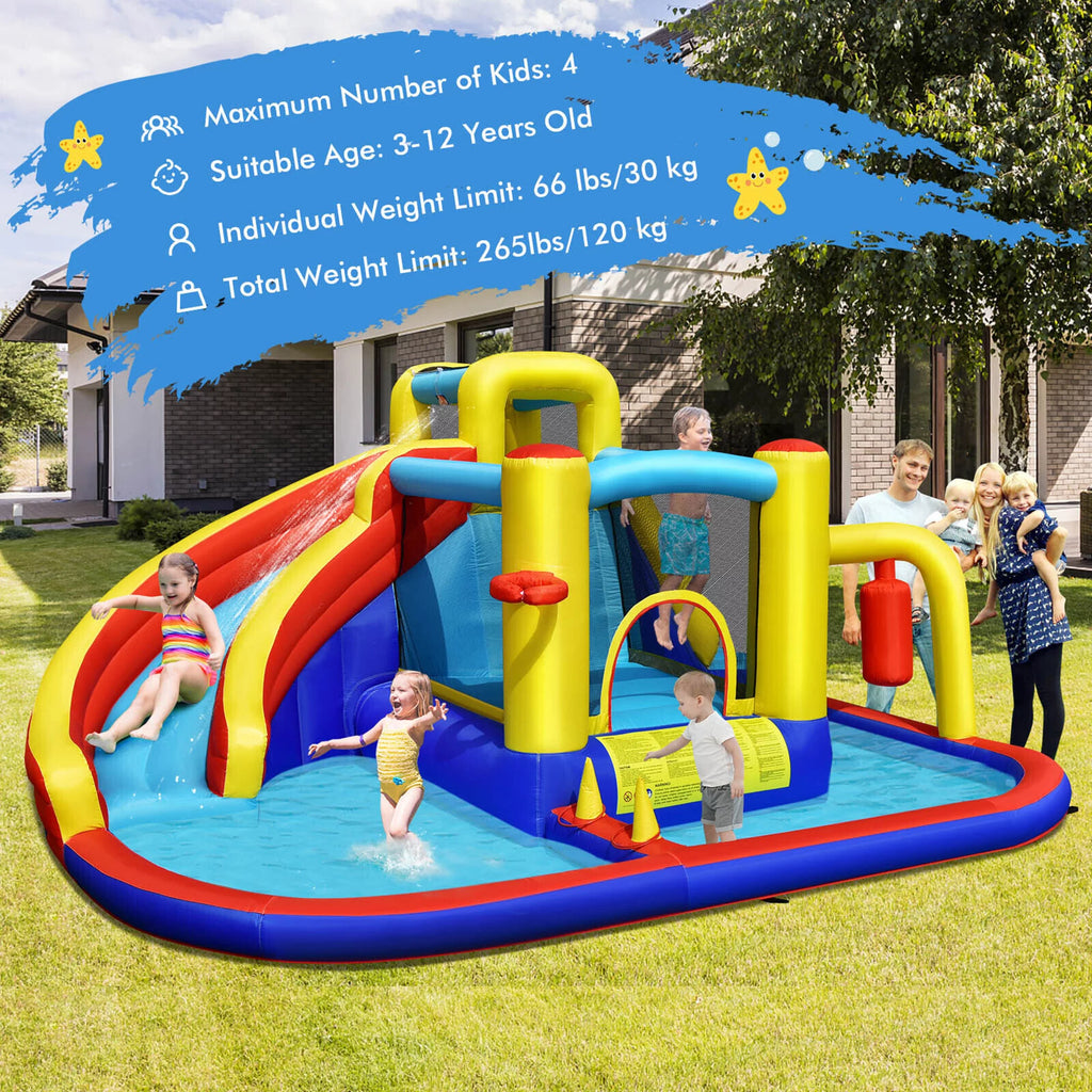 7-in-1 Kids Inflatable Water Slide Park B227