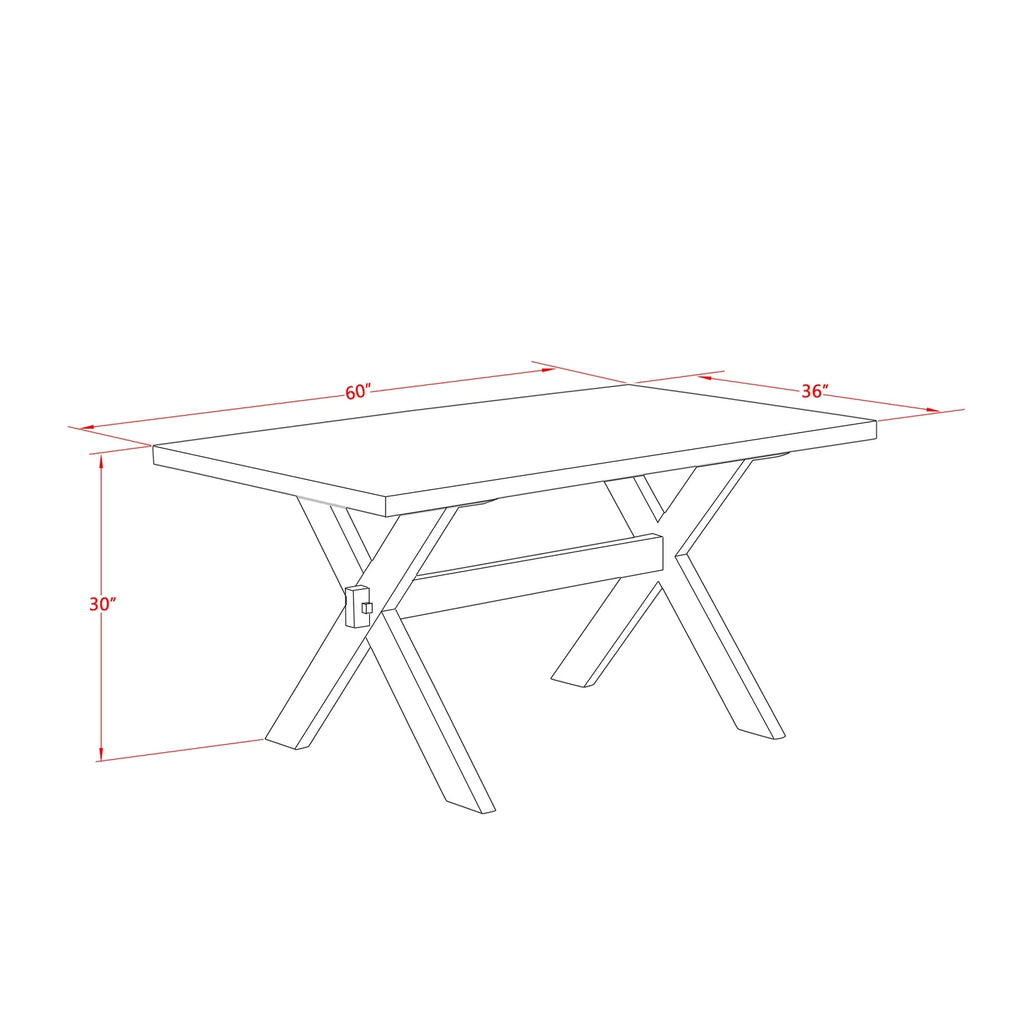 7-Piece Modern Dining Table Set with 6 Chairs M701874