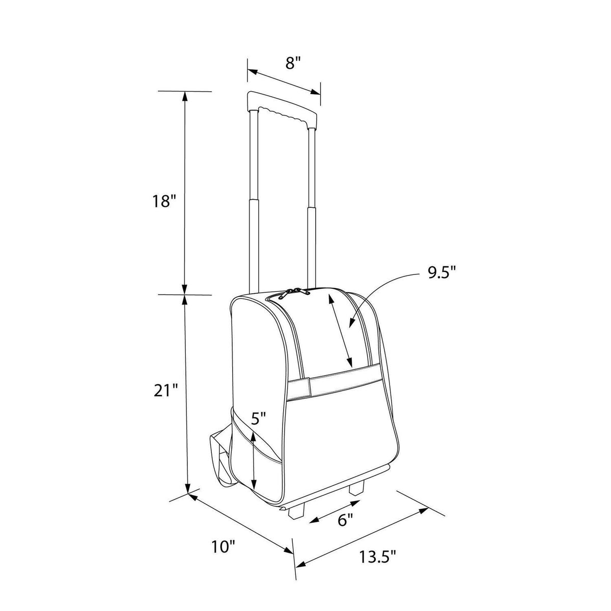 Pet Carrier Trolley with Shock Absorbent Wheels I207431