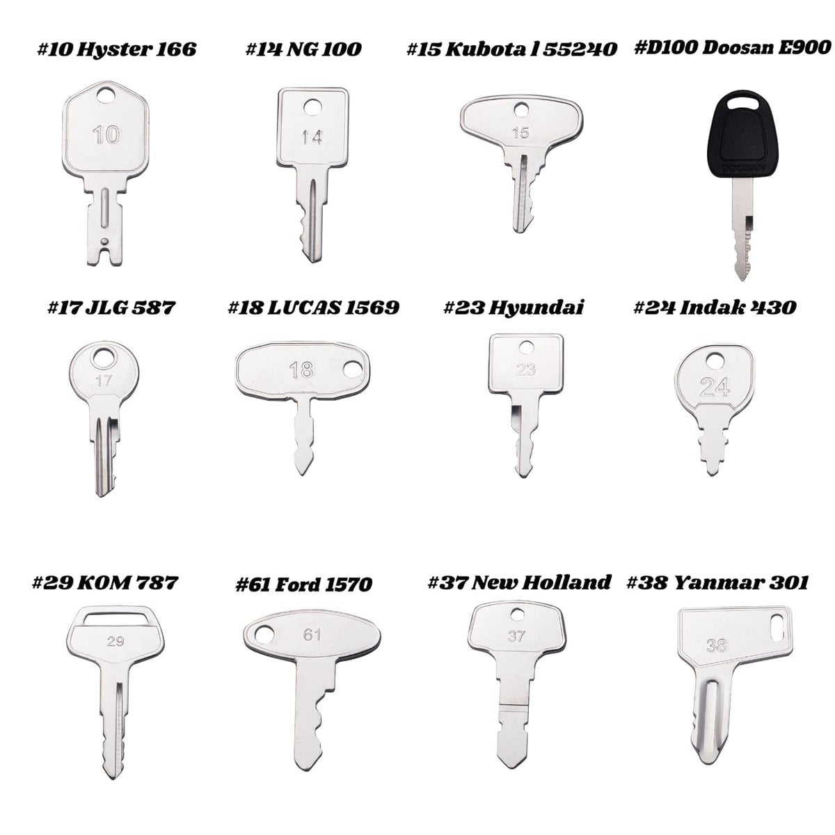 67 Keys Master Construction Ignition Key Set N24128