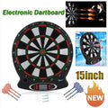 Electronic Hanging Dartboard with 6pcs Darts Q9788