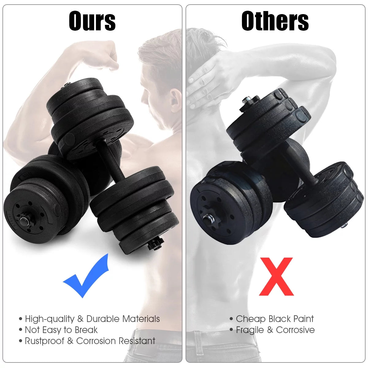 66 LB Dumbbell Weight Set with 16 Adjustable Plates V820079