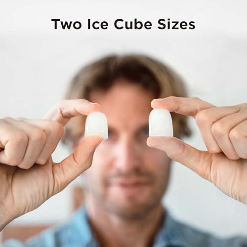 Black Portable Countertop Ice Maker, 26lbs in 24Hrs, 2 Sizes of Bullet Ice A36823