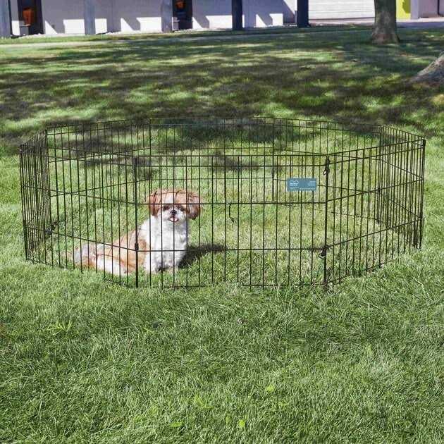 Black 18-Inch Dog Exercise Pen & Playpen Q10931