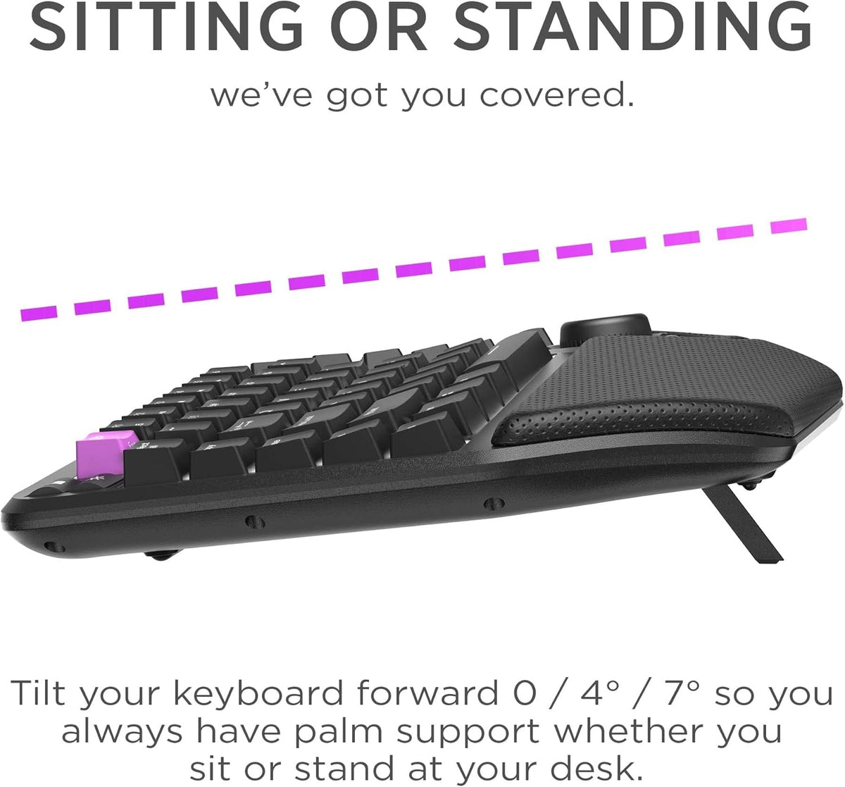 Ergonomic Tenkeyless Mechanical Keyboard with Cherry MX Brown O1462
