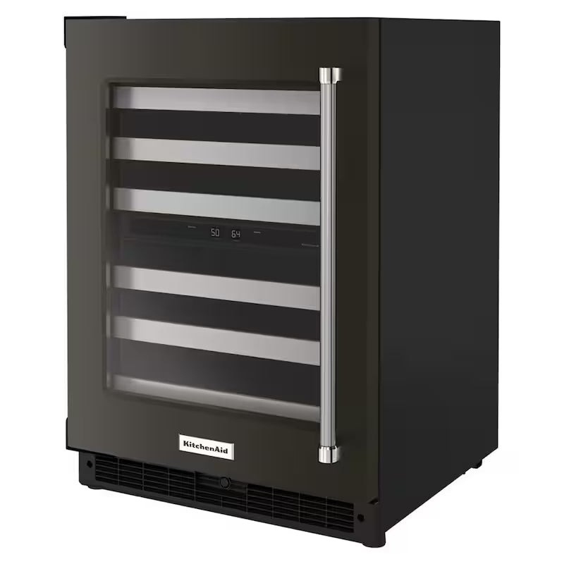 Black Stainless 46-Bottle Dual Zone Wine Cooler B52224