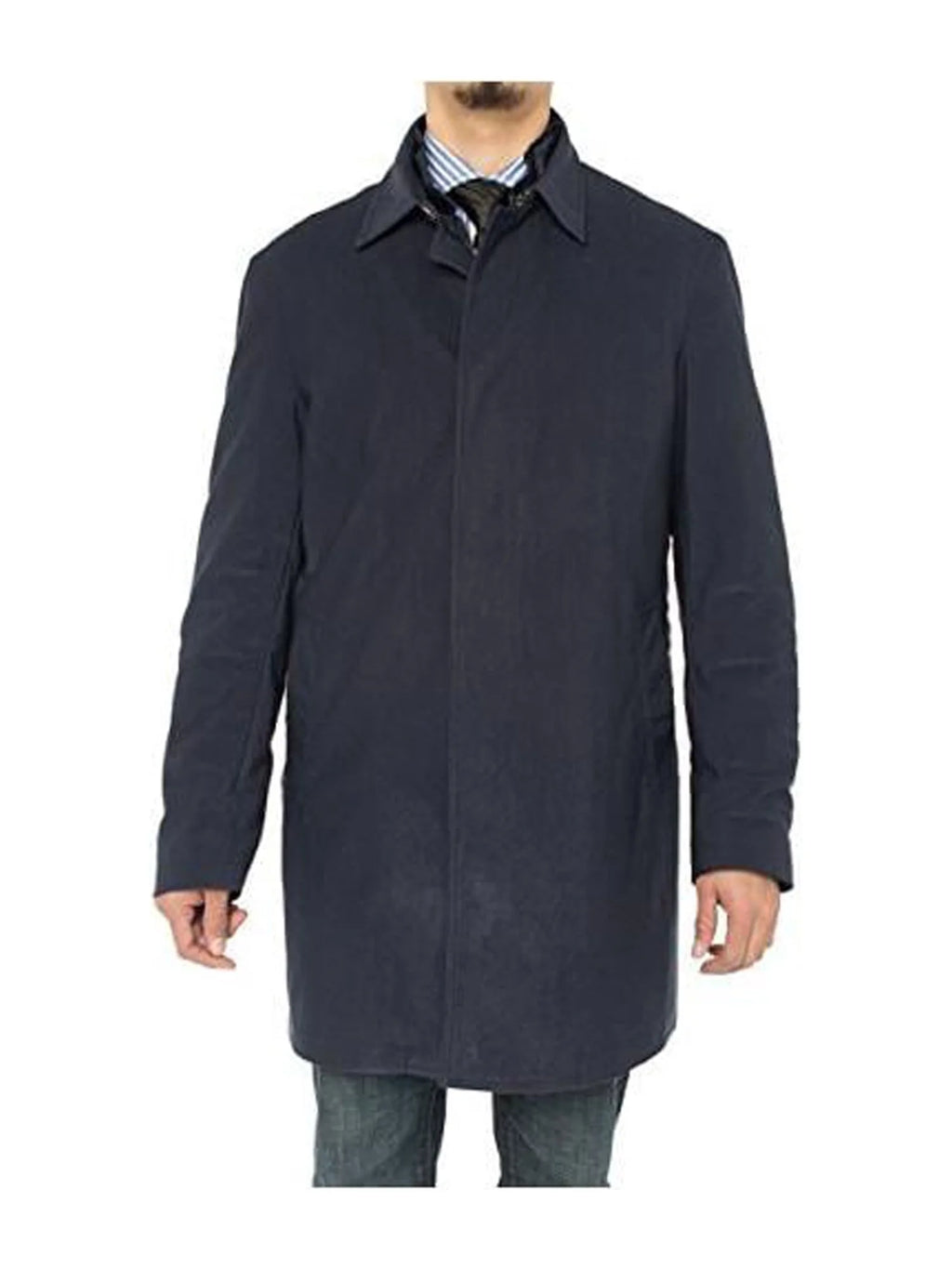Navy Blue Insulated Coat X661