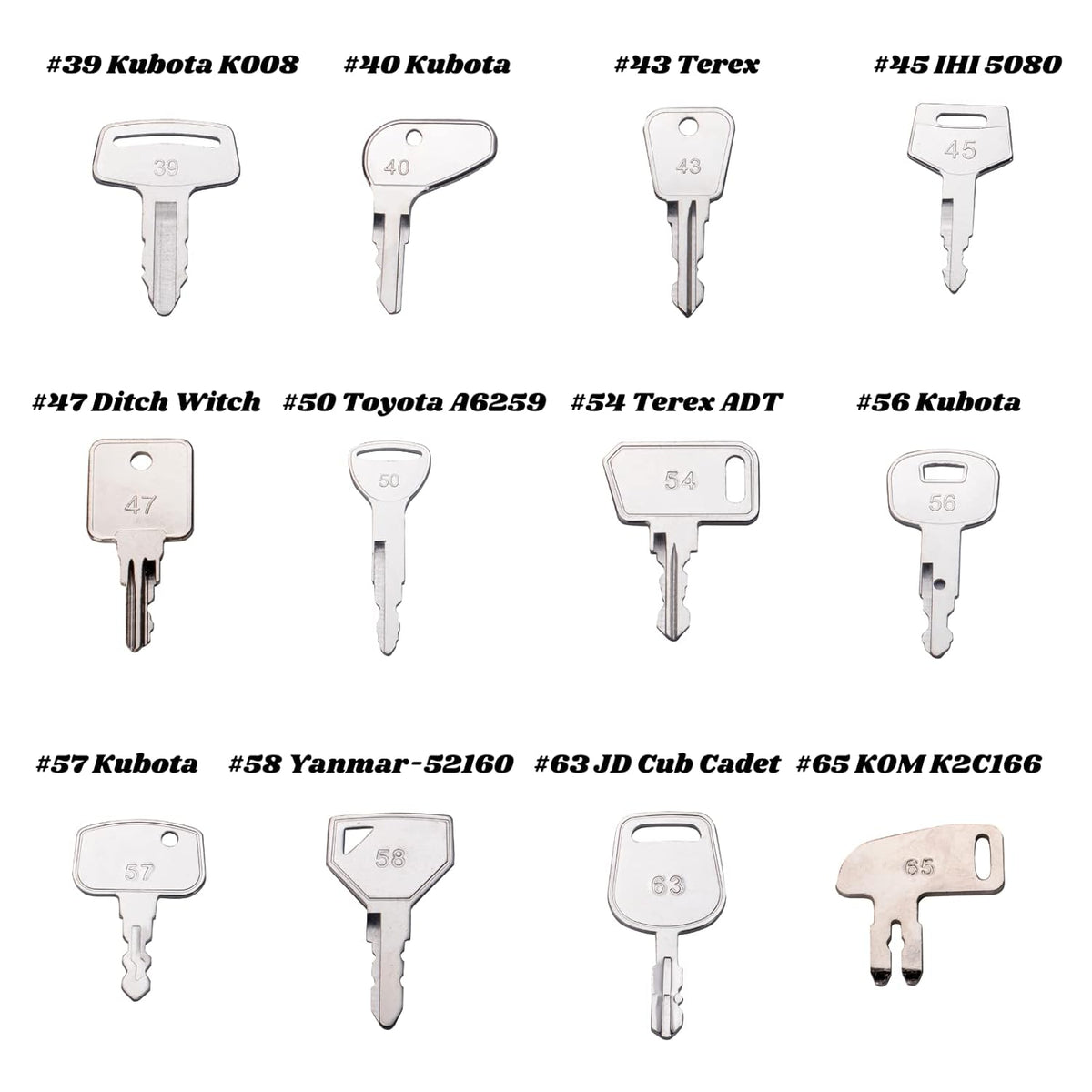67 Keys Master Construction Ignition Key Set N24128