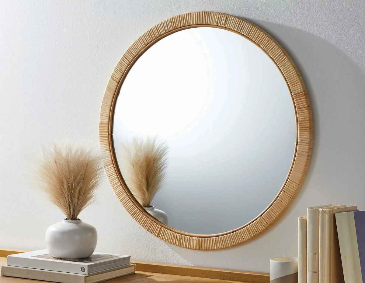 Rattan Round Wall Mirror T297