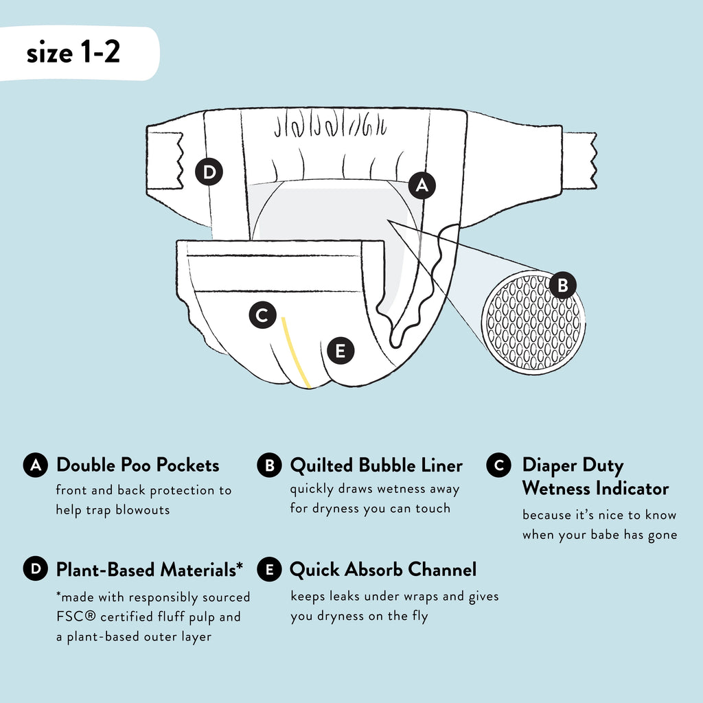 Disposable Baby Diapers, Size 1, 120 Count X77794