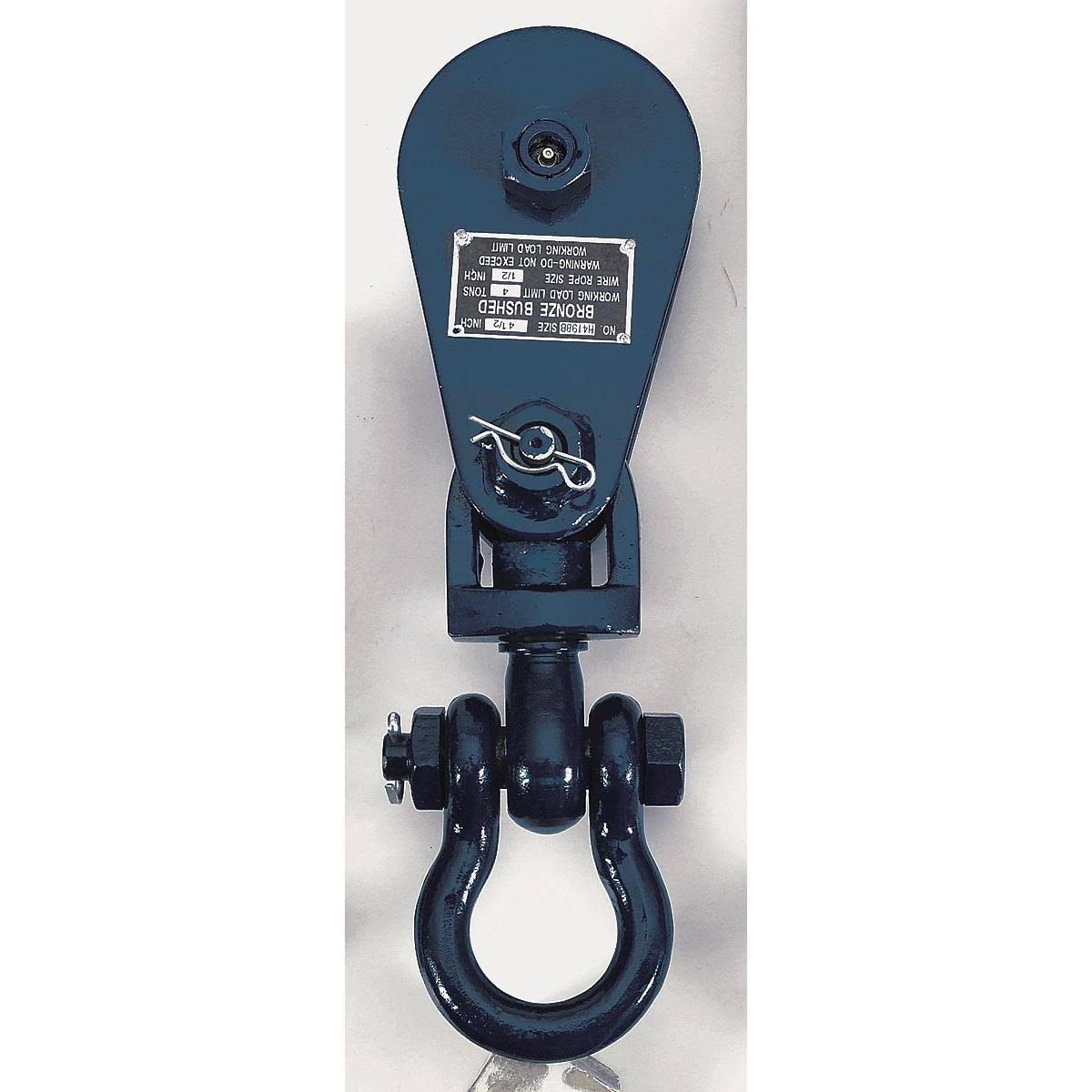 Snatch Block, Wire Rope, 1/2 in Max Cable Size, 8,000 D816