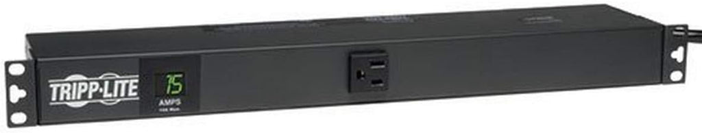 Metered PDU, 15A, 13 Outlets, 120V, 15 ft. Cord, 1U Rack-Mount Power G30410