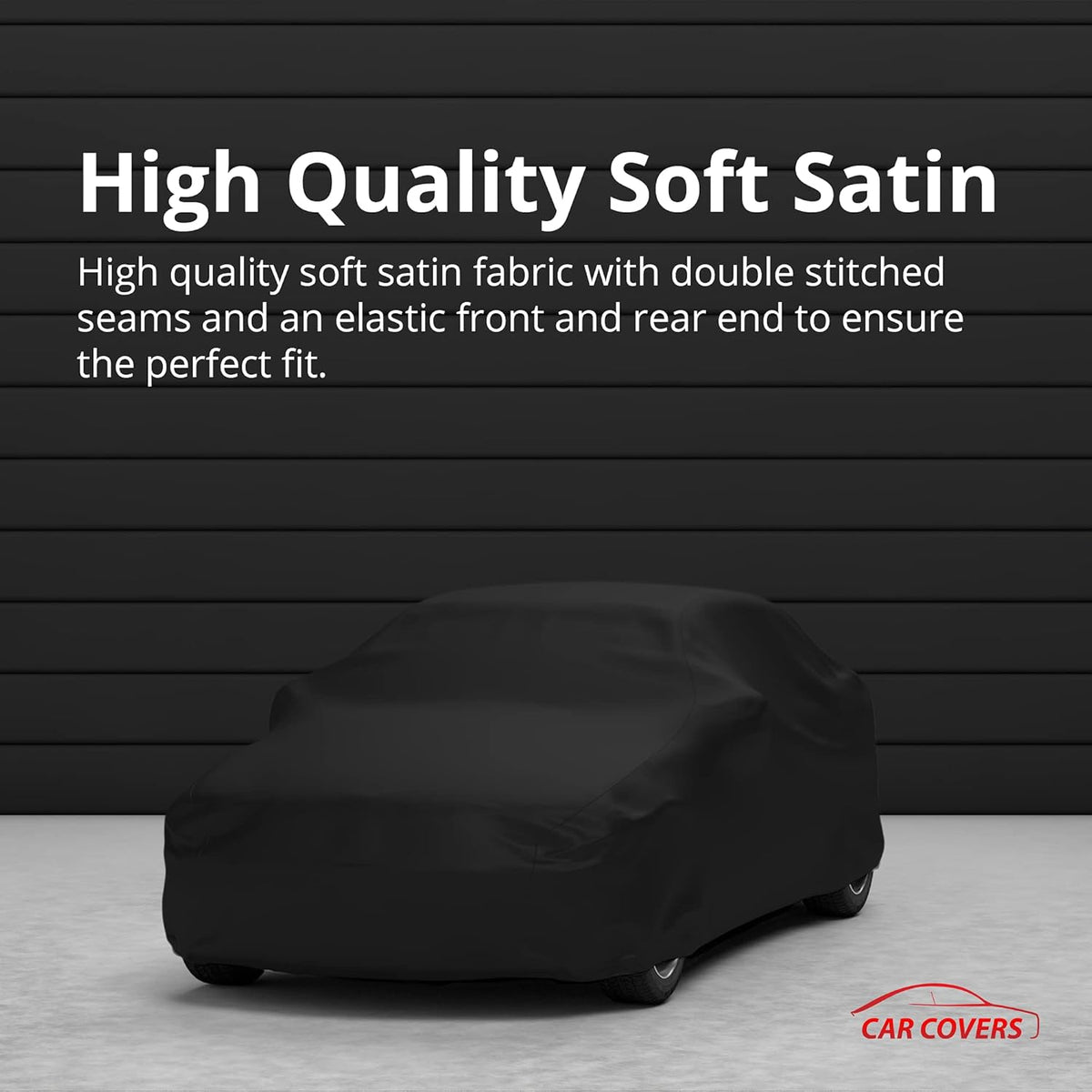 Black Satin Indoor Car Cover with Storage Bag P368176