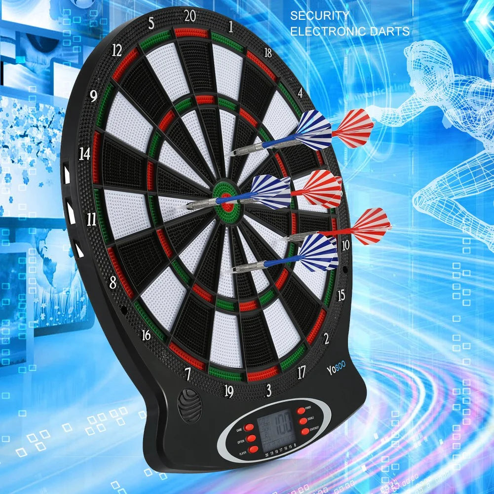 Electronic Hanging Dartboard with 6pcs Darts Q9788