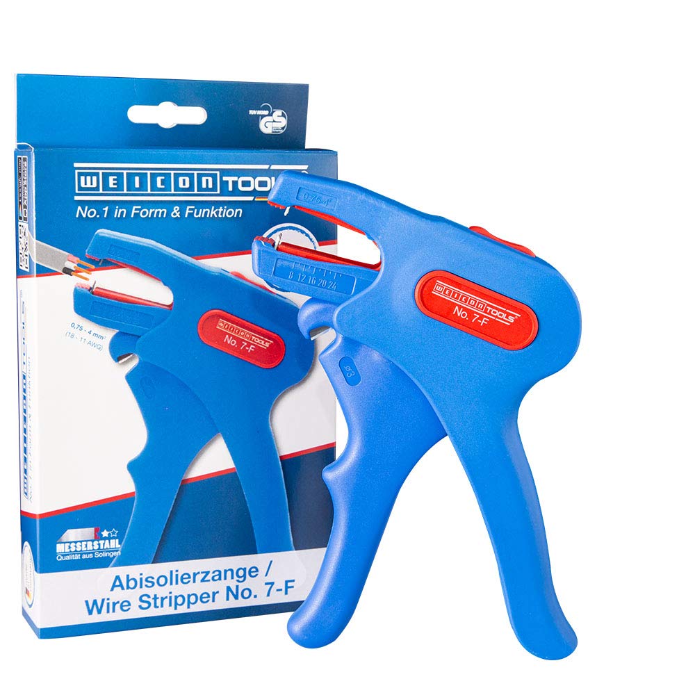 Automatic Wire Stripper for Flat Cable, 18-11 AWG (0.75-4.0 mm²), red/blue H301344