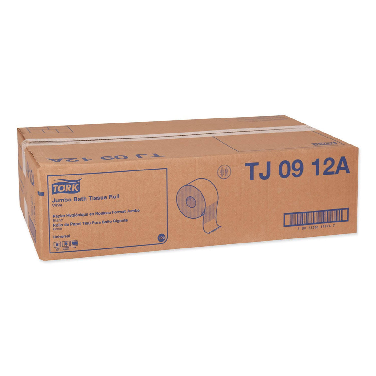 Jumbo Bath Tissue, 1-Ply, White, 2,000 ft, 12 Roll Q22722