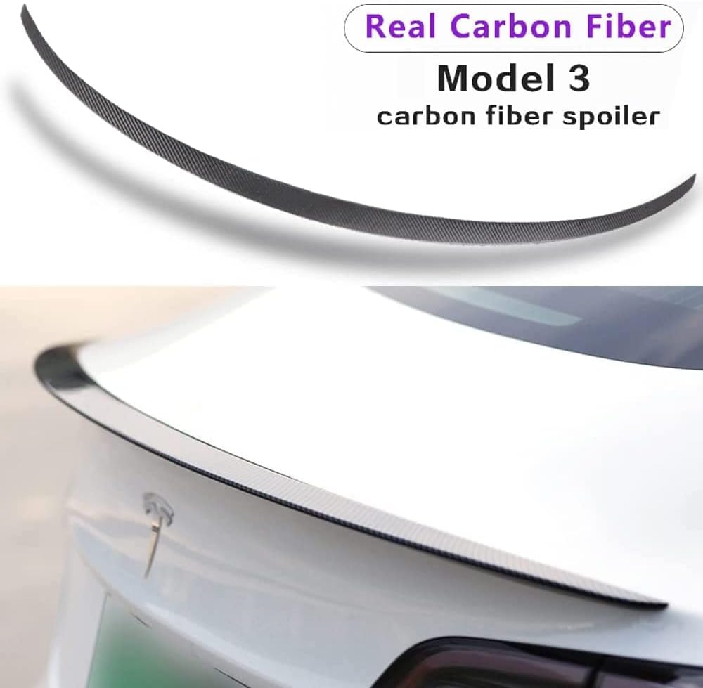 Matte Carbon Fiber Rear Trunk Spoiler W266506