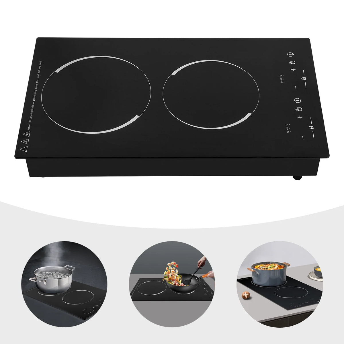 Double Induction Cooktop with 2 Burner Independent Control N47142