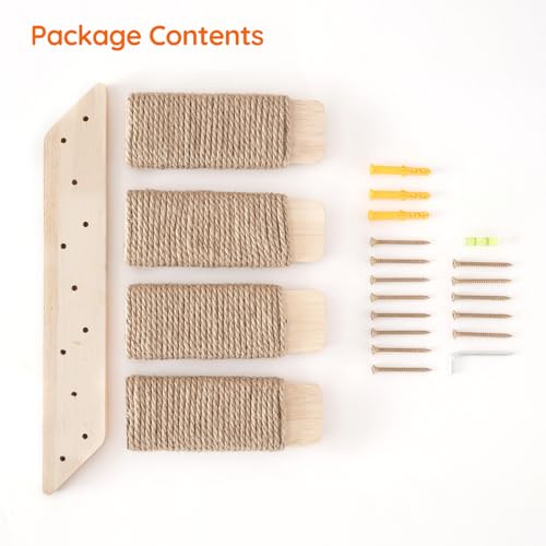 Wood Wall Mounted Cat Wall Shelves Set of 2 L601629