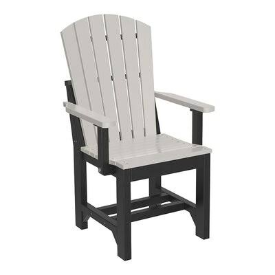 Dove Gray/Black Adirondack Patio Dining Chair L512