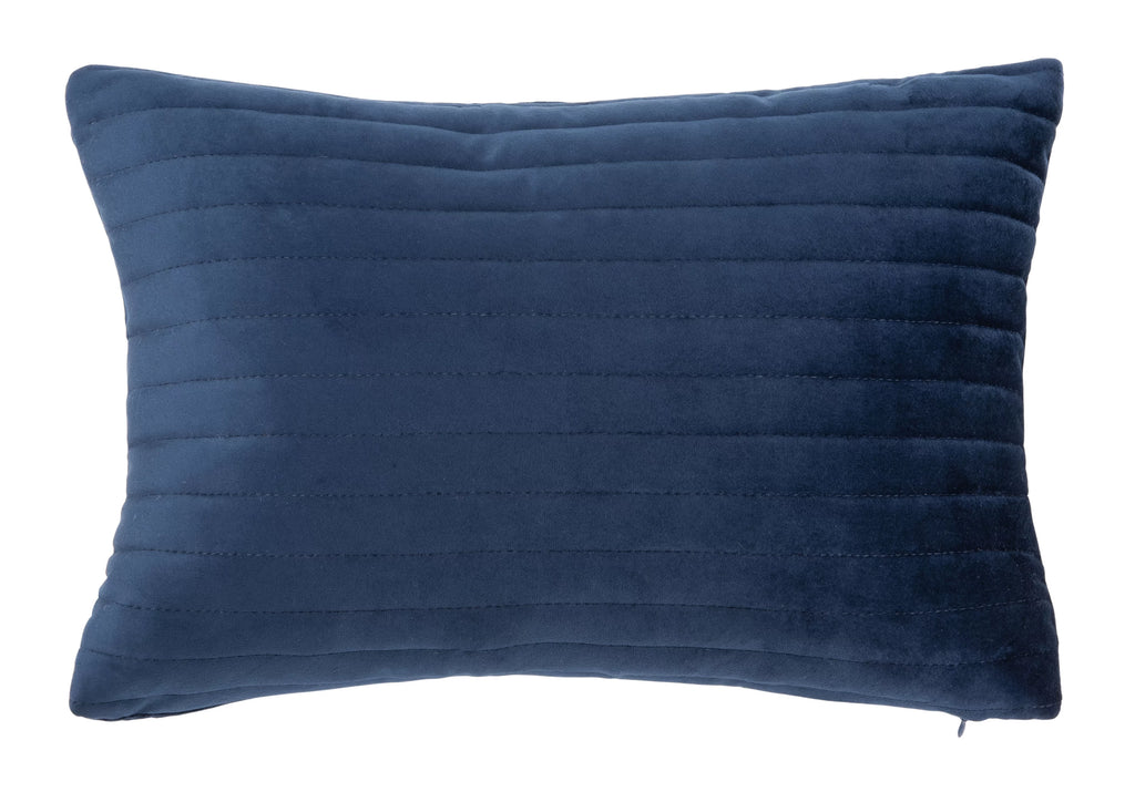 Striped Lines Lumbar Pillow, 12" x 20", Dark Blue M456