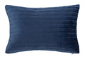 Striped Lines Lumbar Pillow, 12" x 20", Dark Blue M456